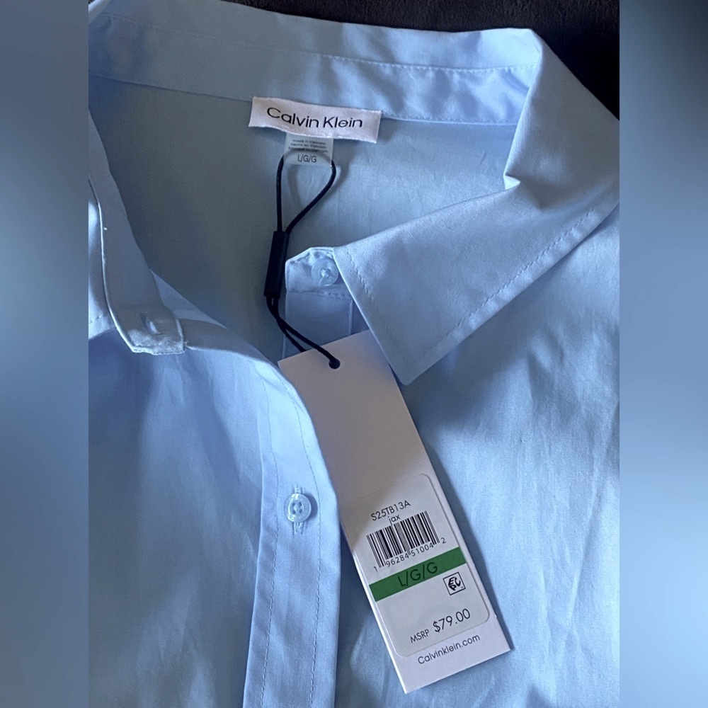 NWT Calvin Klein Button Up Blouse - Picture 3 of 6